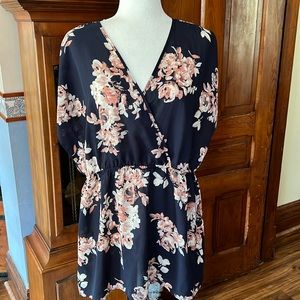 Torrid Navy with Floral Top Size 2
